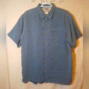 THE NORTH FACE BUTTON UP CASUAL MEN'S LARGE SHORT SLEEVE SHIRT 👕